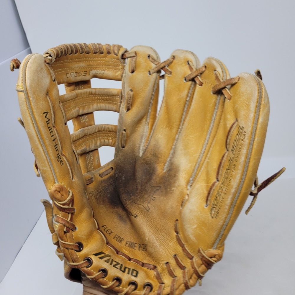 Mizuno Professional Model MTS-2 Baseball Glove Tan Right Hand Throw Cross Web